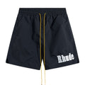 RHUDE embroidered tie elastic track shorts
